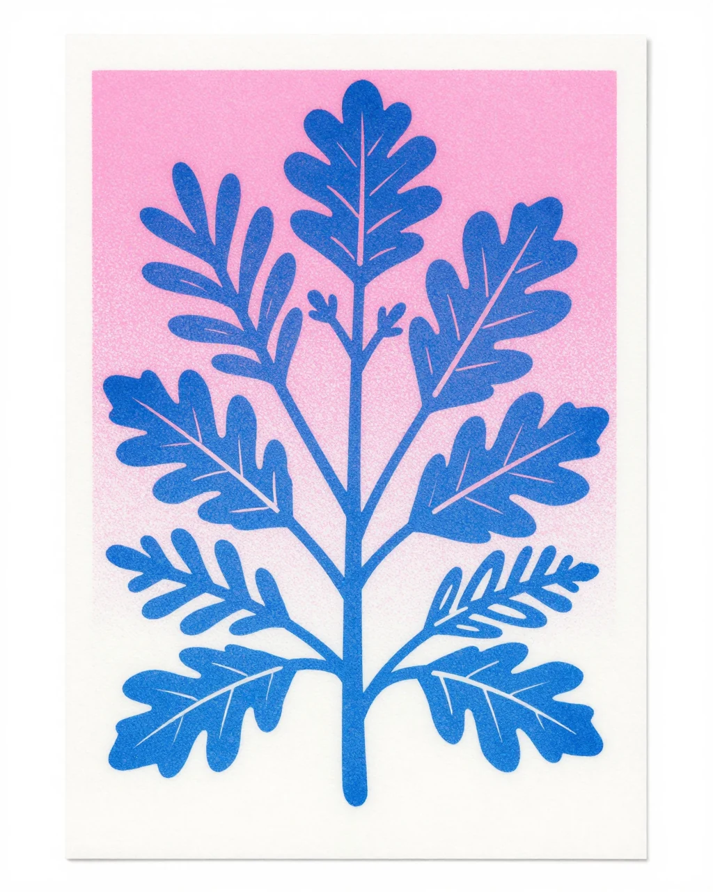 Illustration générée : Affiche en deux encres, interprétation du sujet Risographie.